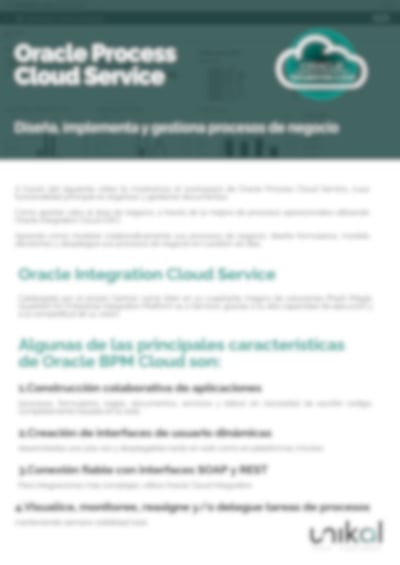 HDP Unikal - DIG - NET - Oracle Process Cloud Service